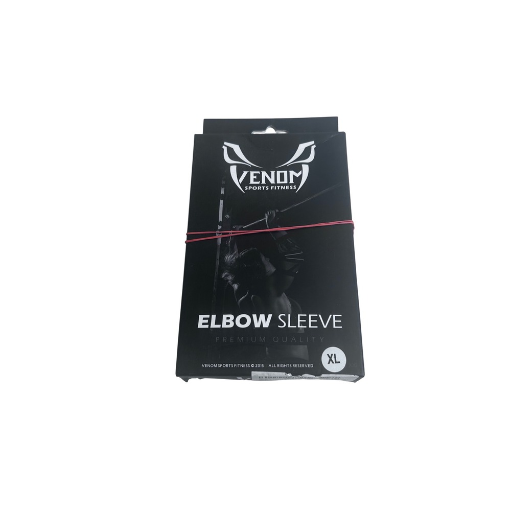 Venom Elbow Sleeve XL Black Compression Support Strap 2 Pack Women